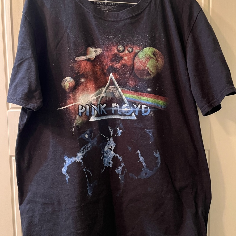 Pink Floyd Black Tee with Subtle Space Prism Accent